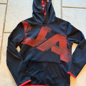 Under Armour Black and Red Hoodie